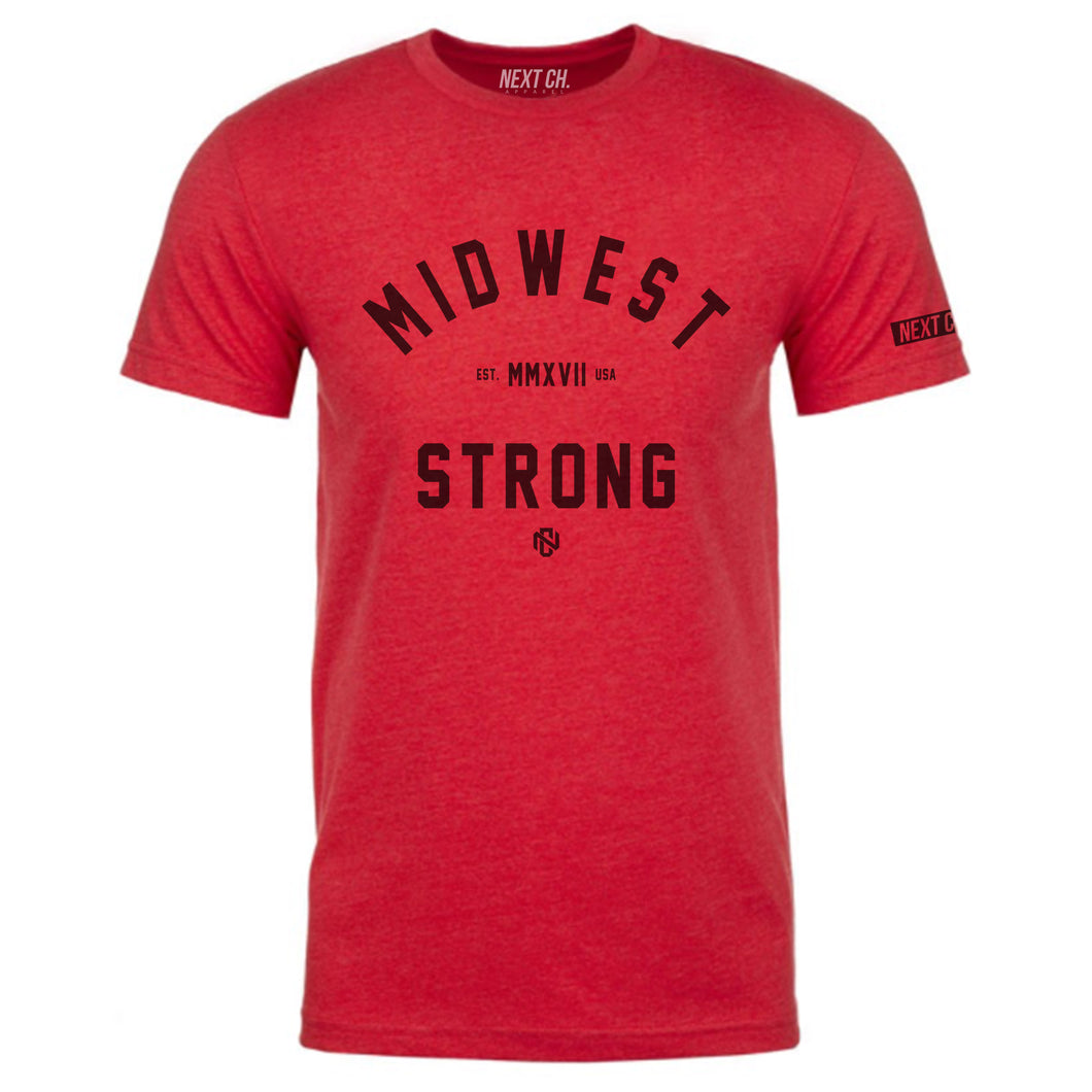 Midwest Strong Tee - Heather Red